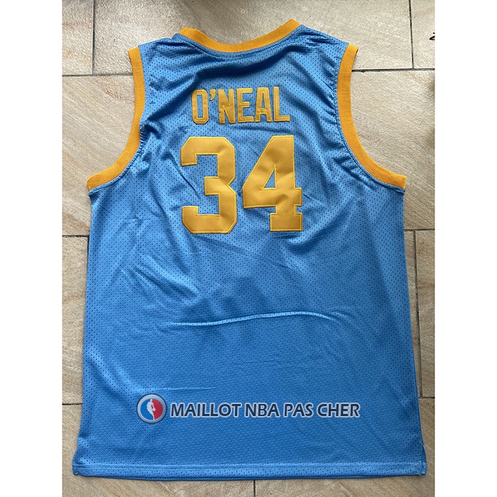 Maillot Los Angeles Lakers Shaquille O'neal NO 34 Mitchell & Ness 2001-02 Bleu